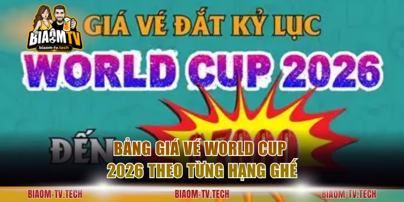Bảng giá vé World Cup 2026 theo từng hạng ghế